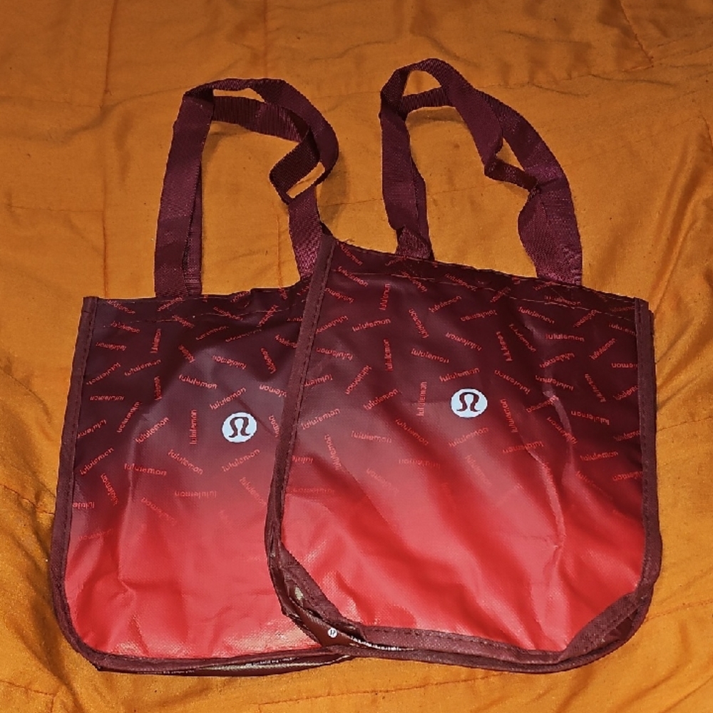Lululemon 2 Reusable Tote Bags! Same Style, Beautiful Color Way. Small
